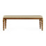 Cocktail Ottoman with Tray Table and Walnut Barleytwist Legs, Upholstered in MAZO