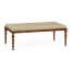 Cocktail Ottoman with Tray Table and Walnut Barleytwist Legs, Upholstered in MAZO
