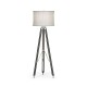 Black Mocha Oak Architectural Floor Lamp 64