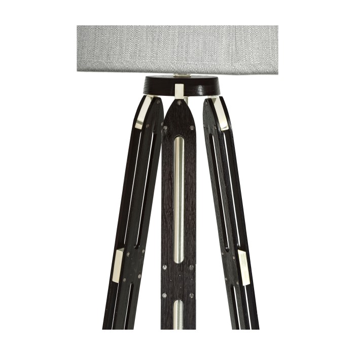 Black Mocha Oak Architectural Floor Lamp 64