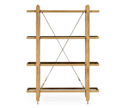 Four-Tier Oak Architectural Étagère