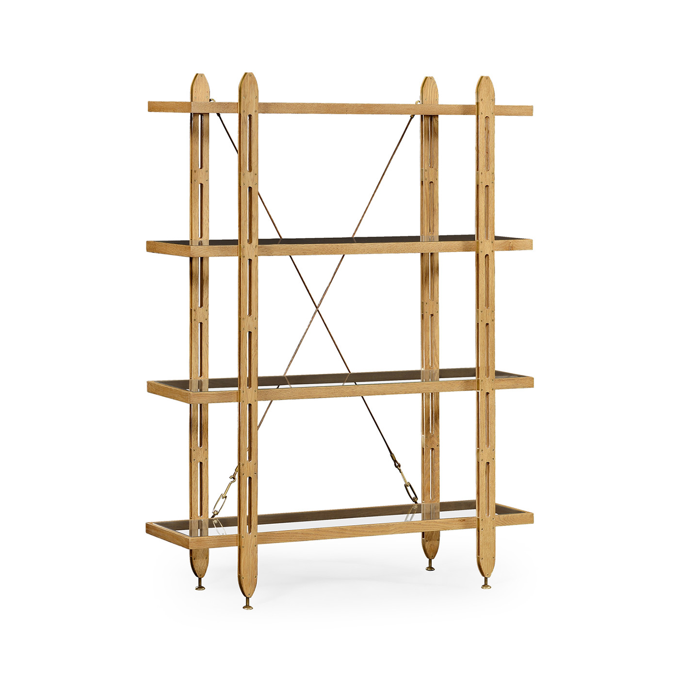 Four-Tier Oak Architectural Étagère