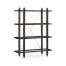 4-Tier Black Mocha Oak Architectural Étagère