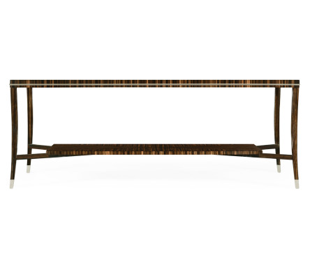 Macassar Ebony Coffee Table with White Brass Detail