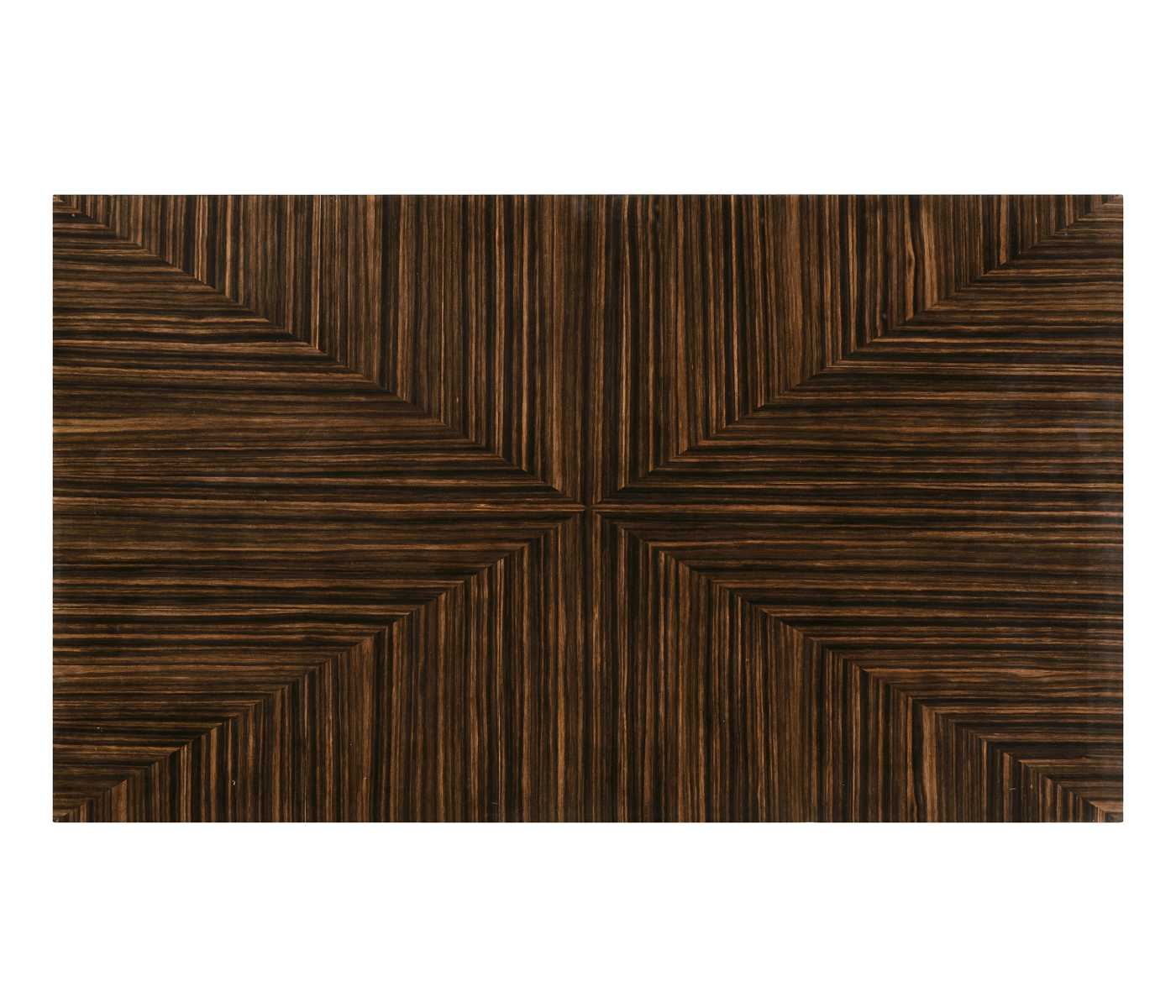 Macassar Ebony Coffee Table with White Brass Detail