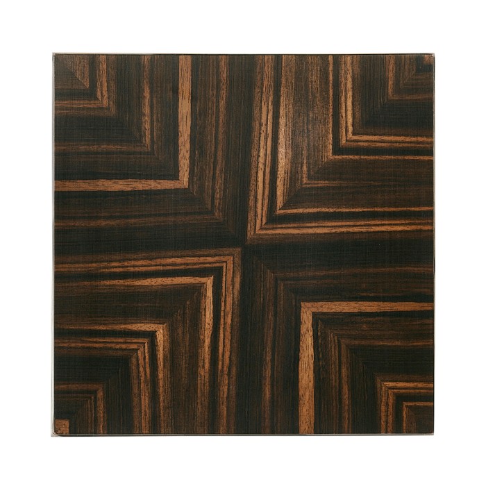 Macassar Ebony Torchere with White Brass Detail