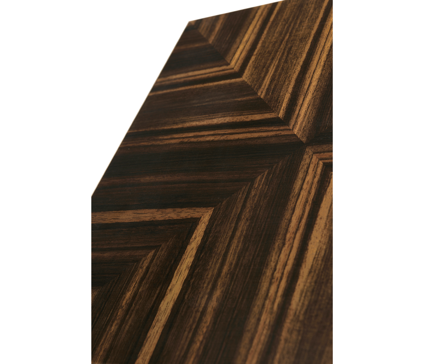 Macassar Ebony Torchere with White Brass Detail