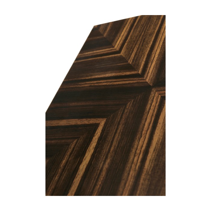 Macassar Ebony Torchere with White Brass Detail