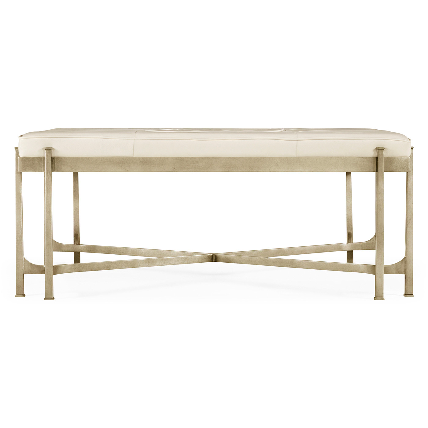 Églomisé and Silver Iron Cocktail Ottoman