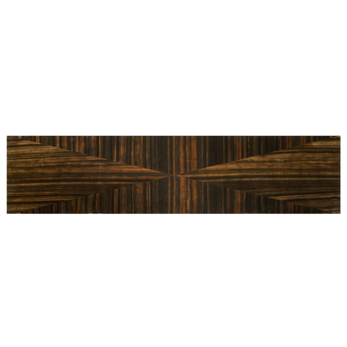 Macassar Ebony Console Table with White Brass Detail