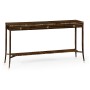 Macassar Ebony Console Table with White Brass Detail