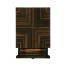 Macassar Ebony Bedside Chest with White Brass Detail
