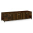 Macassar Ebony TV Cabinet with White Brass Detail