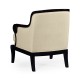 Shallow Carved Black Painted Occasional Chair