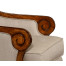 Shallow Carved Walnut Occasional Chair