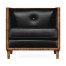 Club Chair with Woven Inlay Design