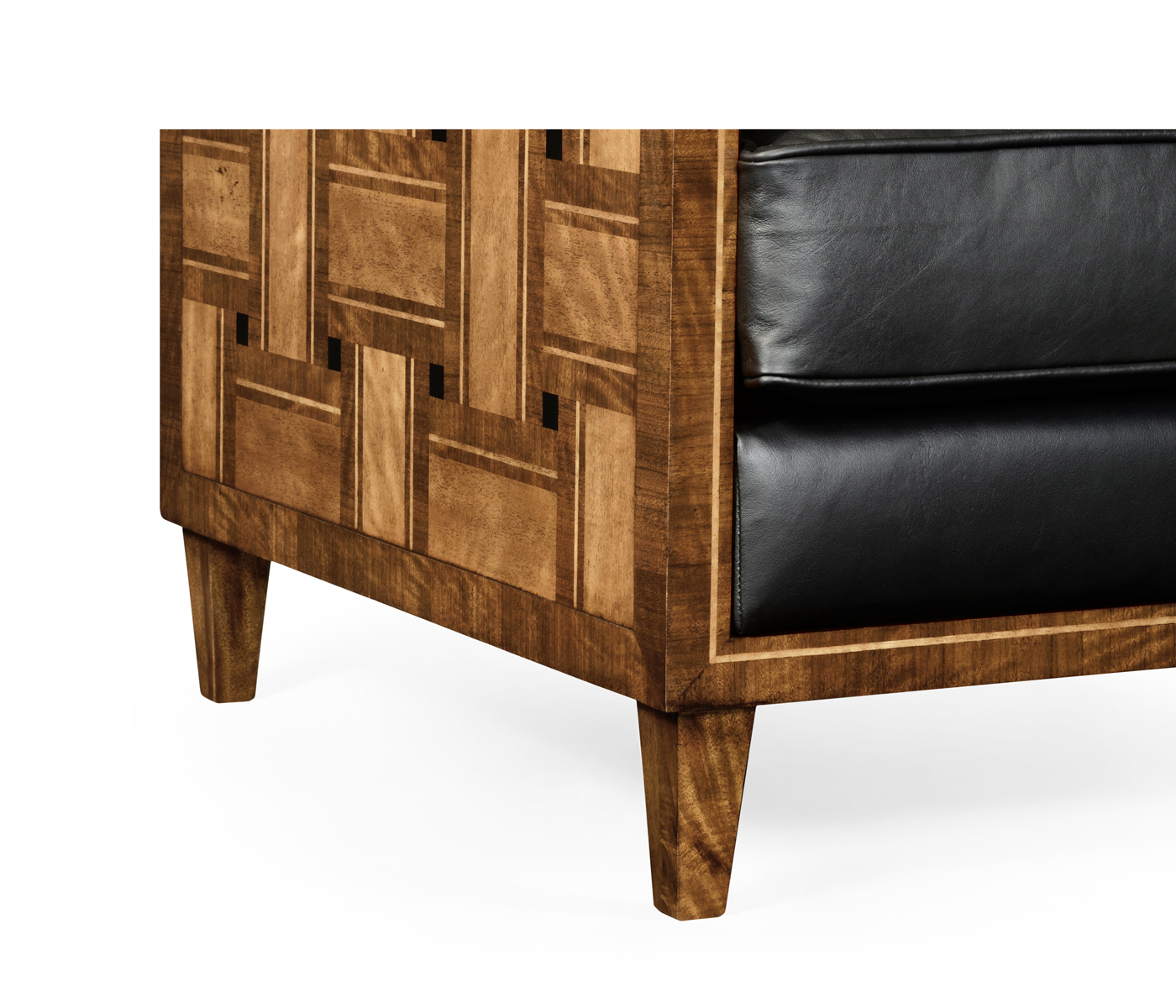 Club Chair with Woven Inlay Design