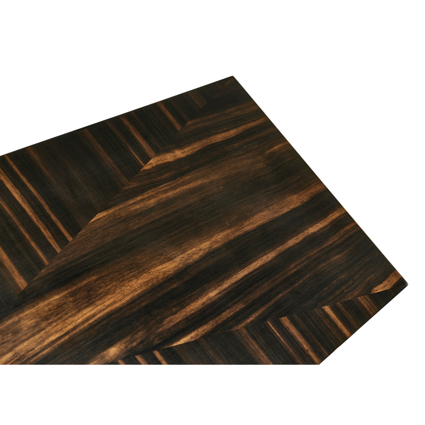 Macassar Ebony Narrow Console with White Brass Detail