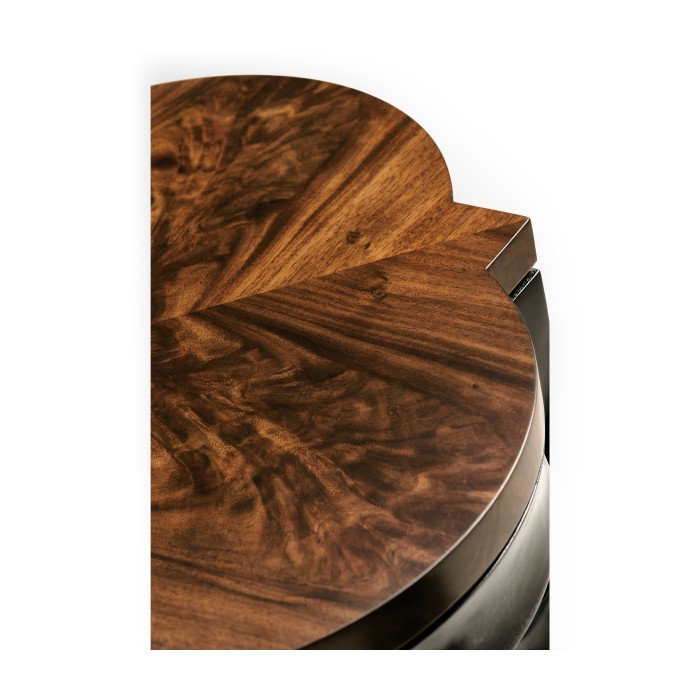 Black Barleytwist Quatrefoil Side Table