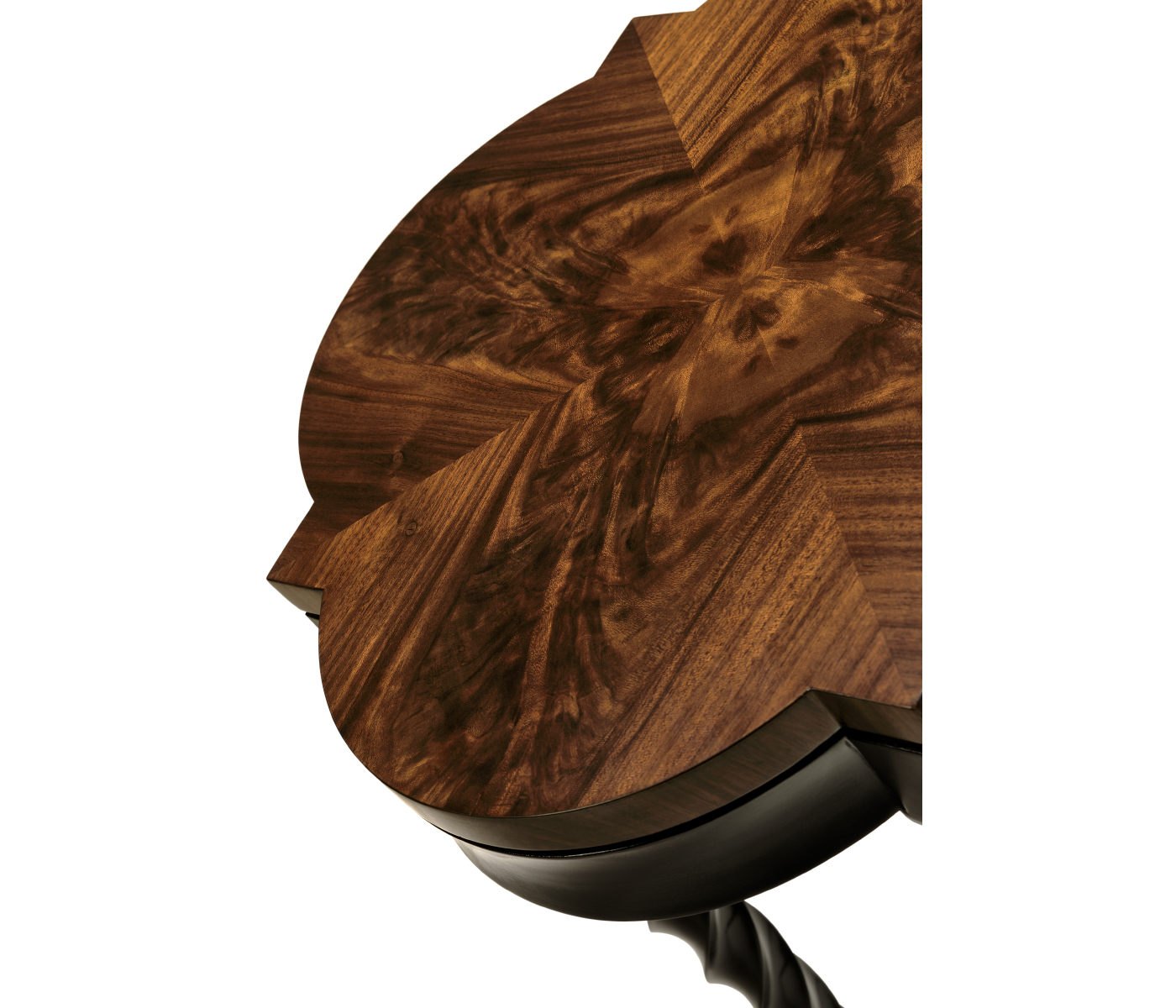 Black Barleytwist Quatrefoil Side Table