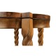 Walnut Barleytwist Quatrefoil Side Table