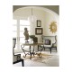 Limed Wood and Glass Top Centre Table with Wrought Iron Base
