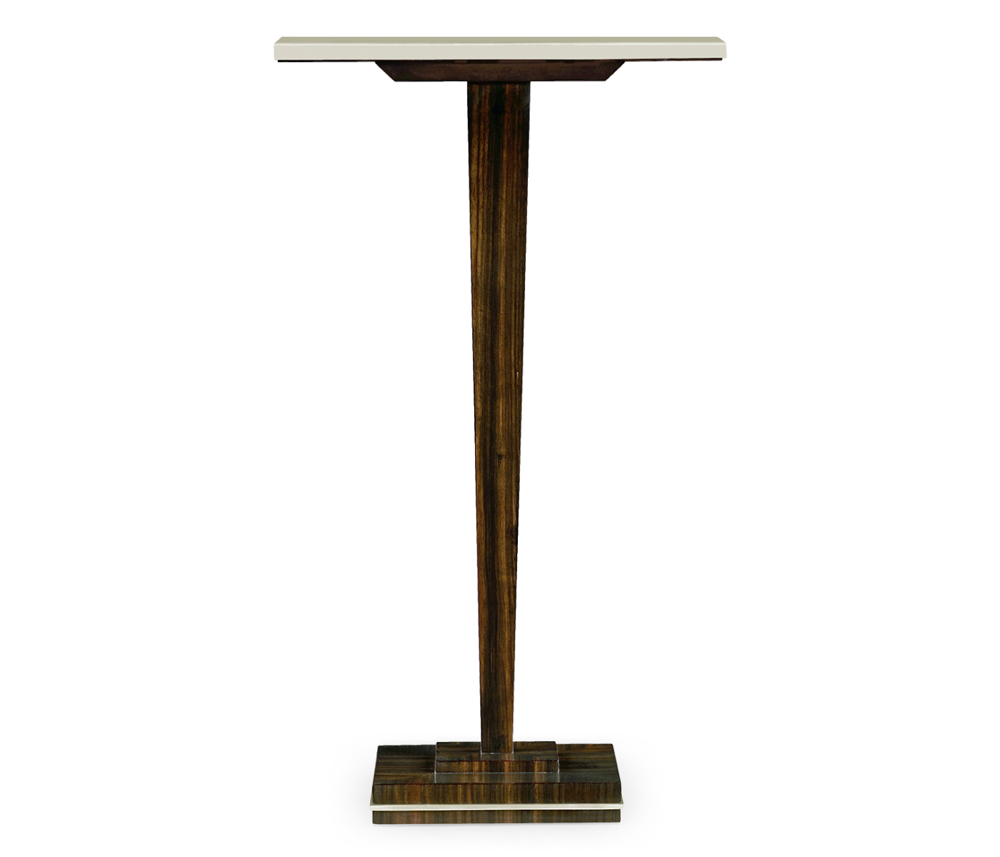 Macassar Ebony Martini Table with White Brass Detail
