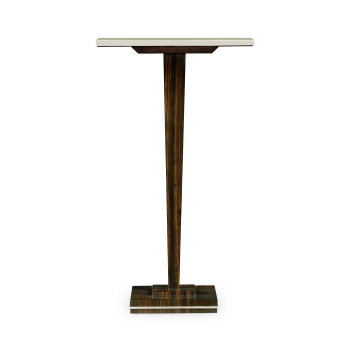 Macassar Ebony Martini Table with White Brass Detail