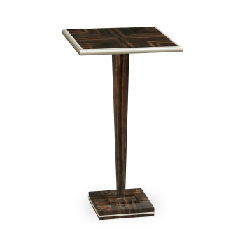 Macassar Ebony Martini Table with White Brass Detail