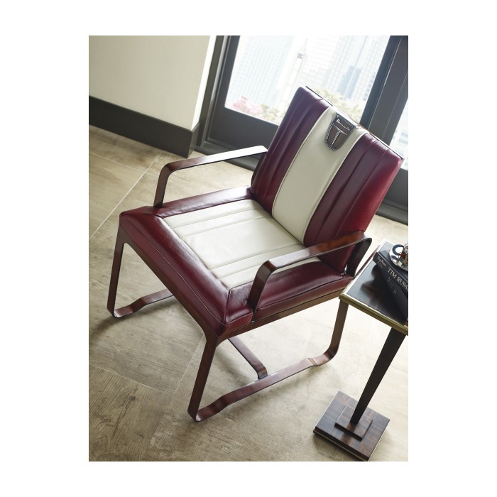 Macassar Ebony Martini Table with White Brass Detail
