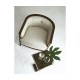 Macassar Ebony Martini Table with White Brass Detail