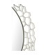 Circular White Brass Woven Net Mirror 45