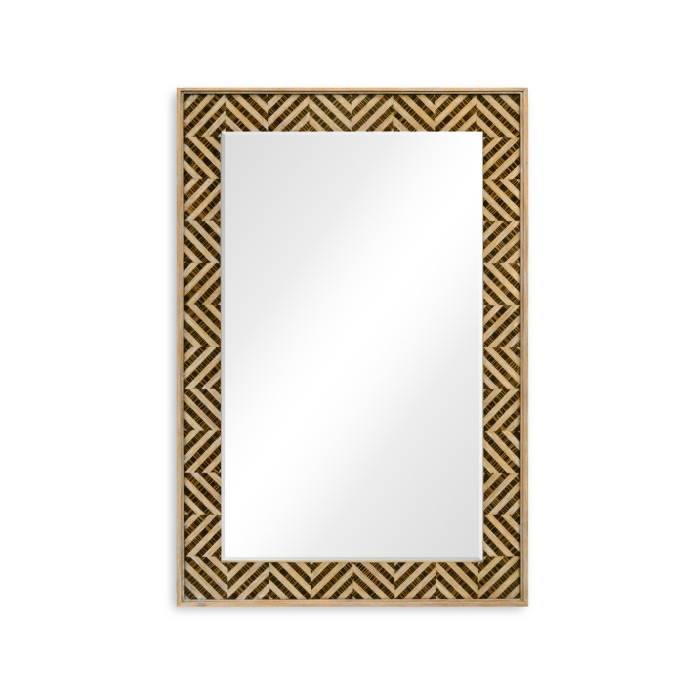 Classic Julian Herringbone  mirror (Tan Tweed)