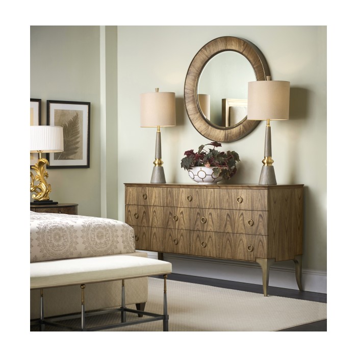Silver gilded carved table lamp