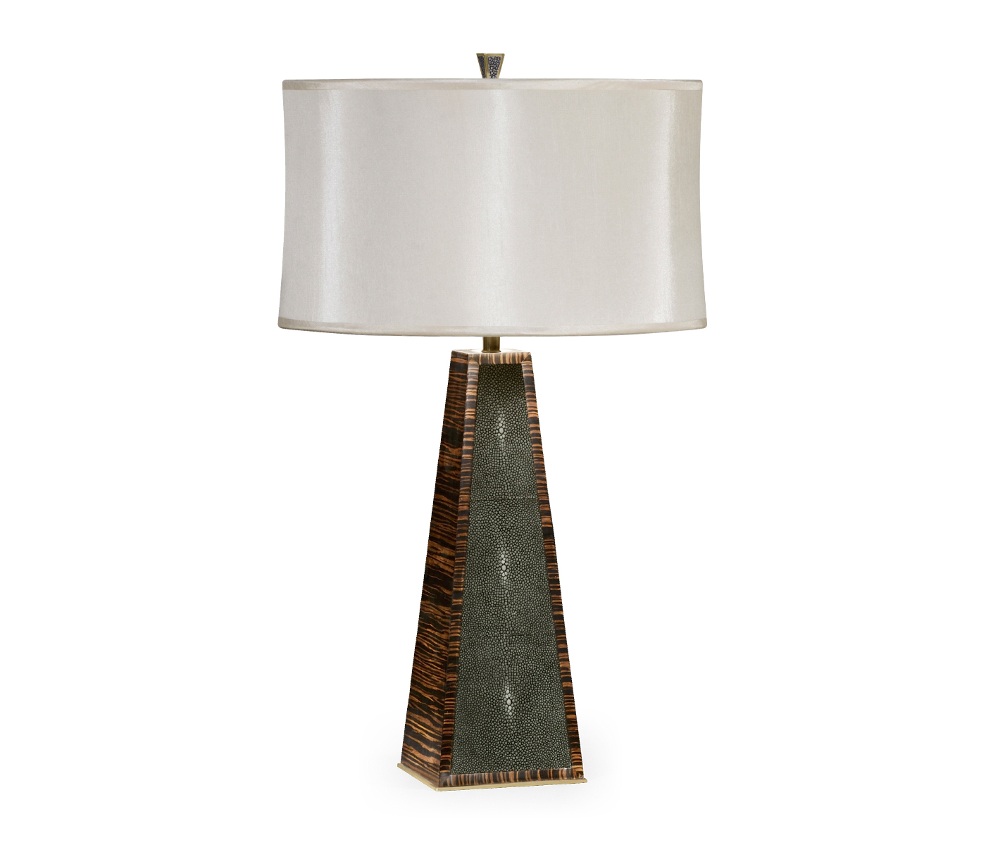 Art Deco Macassar Ebony & Anthracite Shagreen Table Lamp