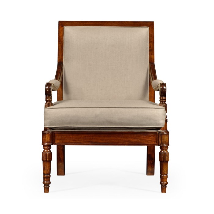 Regency Walnut Occasional Arm Chair