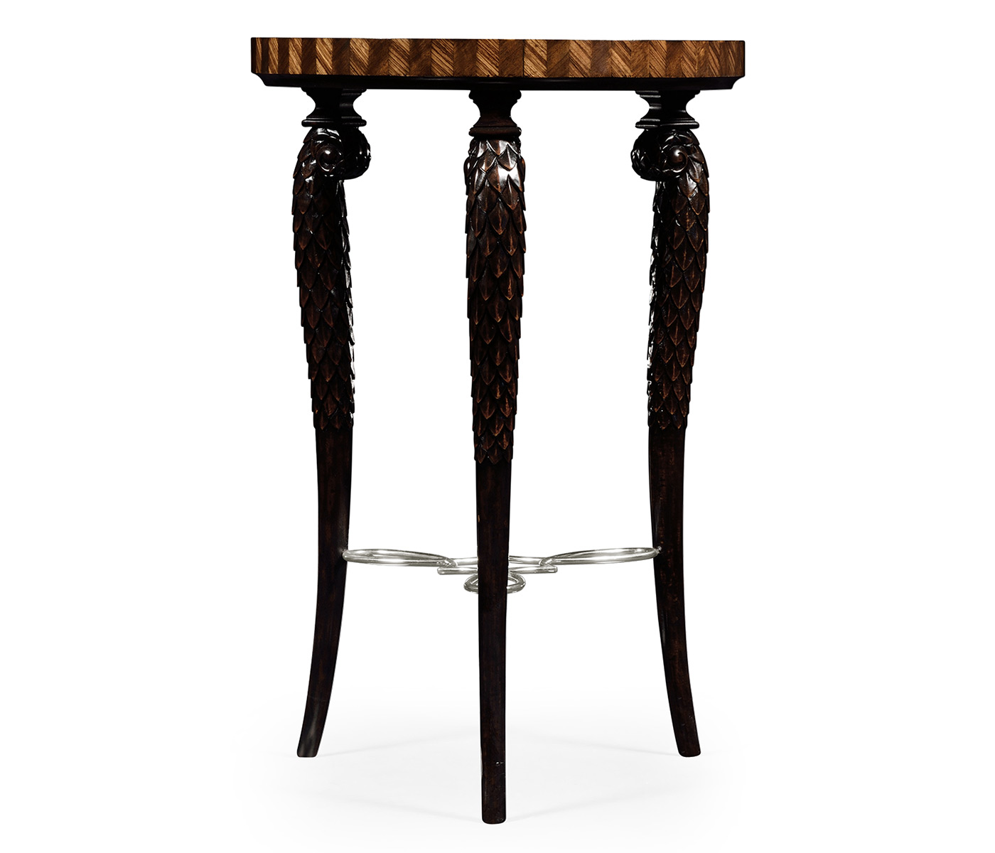 Feather Inlay End Table