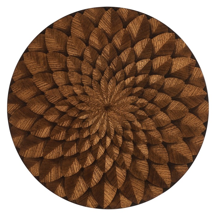 Feather Inlay End Table