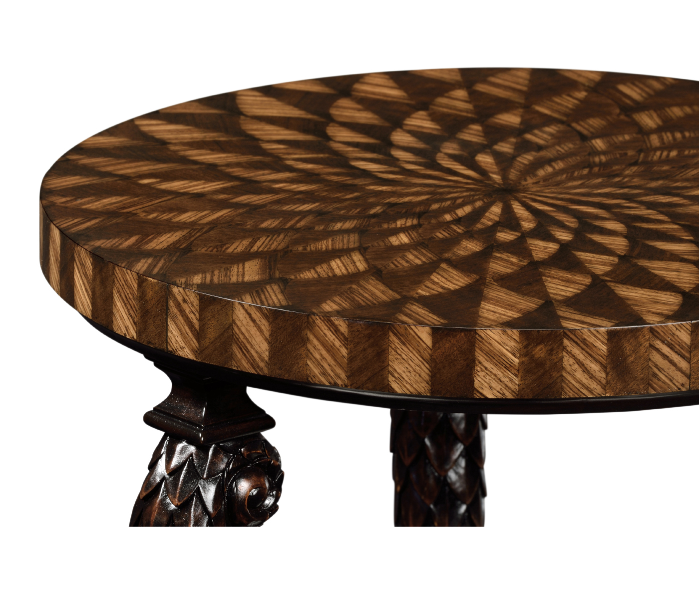 Feather Inlay End Table