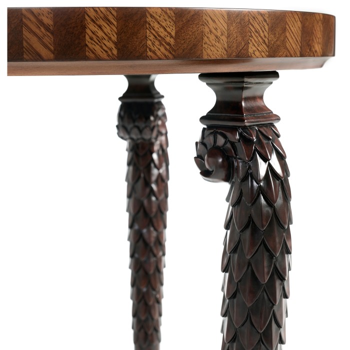 Feather Inlay End Table