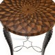 Feather Inlay End Table
