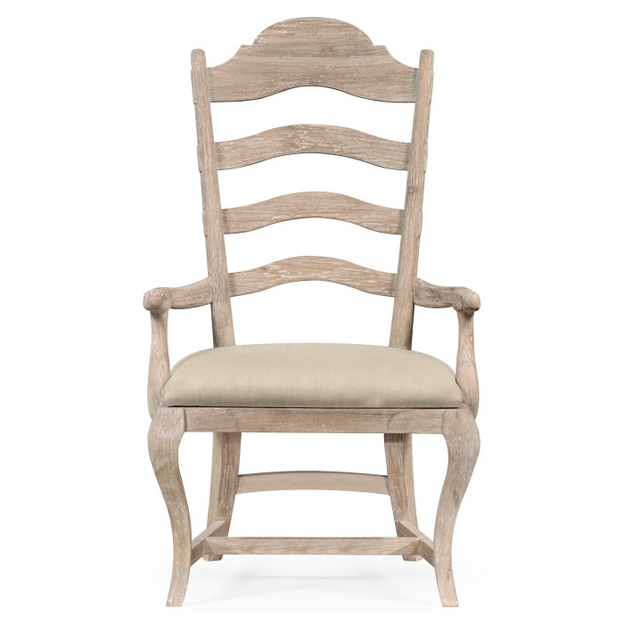 Casual Limed Acacia Dining Arm Chair