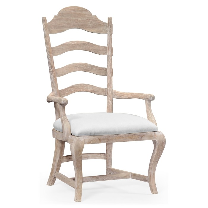 Casual Limed Acacia Dining Arm Chair