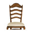 Casual Rustic Walnut Dining Side Chair