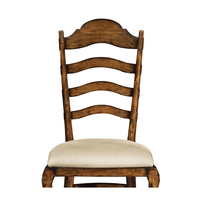 Casual Rustic Walnut Dining Side Chair