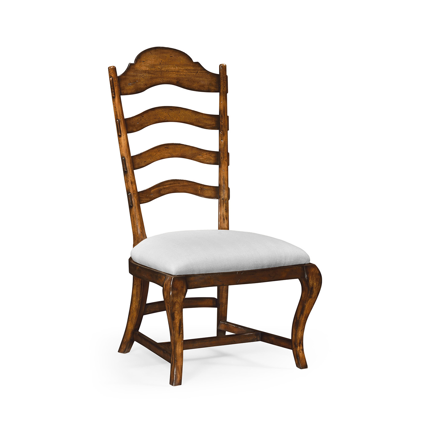 Casual Rustic Walnut Dining Side Chair