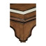 Rustic walnut console with bones inlay