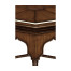 Octagon rustic walnut center table with bones inlay