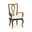 Antique Mahogany Brown Dining Arm Chair - COM