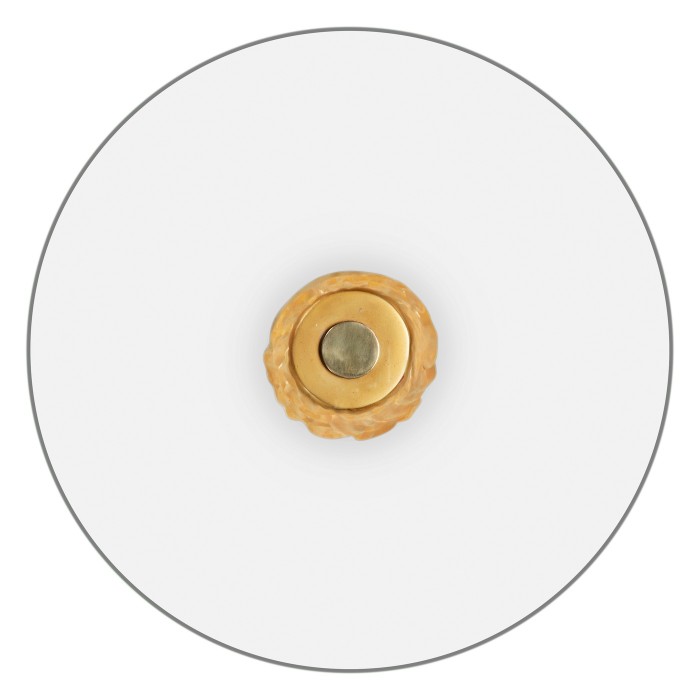 Gilded antique gold leaf round drink table